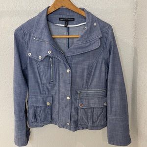 Chambray Moto Jacket
